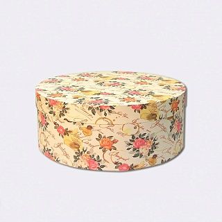Коробка круглая шляпная &quot;прованс с цветами&quot; Ø 390х150 мм (арт. 229.86) 